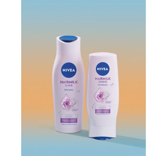 NIVEA Hairmilk Shine Haarshampoo für natürlichen Glanz 400 ml