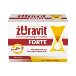 Żuravit Forte – Nahrungsergänzungsmittel mit doppelter Wirkung zur Unterstützung der Harnwege, 60 Kapseln