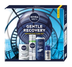 NIVEA MEN Gentle Recovery Geschenkset für Männer Duschgel + Duschgel + Duschgel + Antitranspirant Roll-on