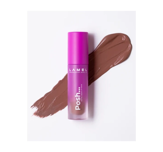 Kliknij na zdjęcie, aby je powiększyć Lamel Posh Matte Liquid Lip Stain Lippenstift 401 Milk Cacao 4ml