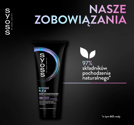 Kliknij na zdjęcie, aby je powiększyć SYOSS INTENSE PLEX SPÜLUNG FÜR SEHR BESCHÄDIGTES HAAR 250ML