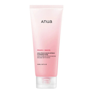 Anua Peach Niacin Spread Cleansing Foam – reinigender Gesichtswaschschaum mit Pfirsichextrakt, 150 ml