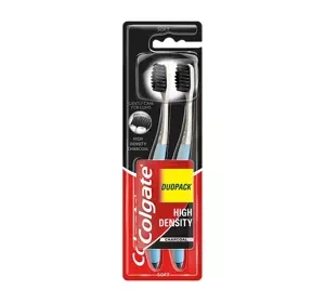 Colgate High Density Charcoal Zahnbürste, Soft, 2 Stück