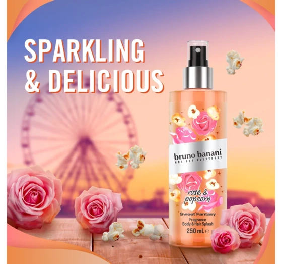 Kliknij na zdjęcie, aby je powiększyć Bruno Banani Sweet Fantasy Rose & Popcorn Körperspray 250 ml