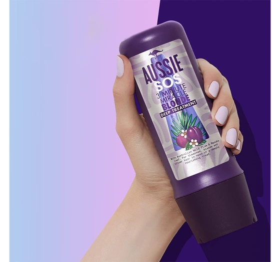 Kliknij na zdjęcie, aby je powiększyć Aussie SOS 3 Minute Miracle Blonde Haarpflege für blondes Haar 225 ml