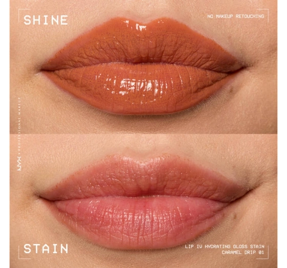 NYX Professional Makeup Lip IV Hydrating Gloss Serum Lip Gloss 01 Carmel Drip 5 ml