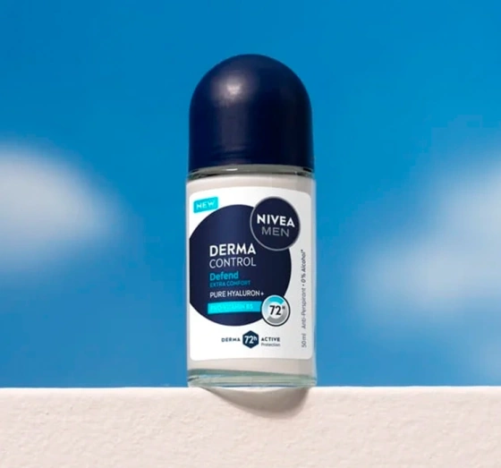 NIVEA MEN Derma Control Roll-On Antitranspirant für Männer Defend 50 ml