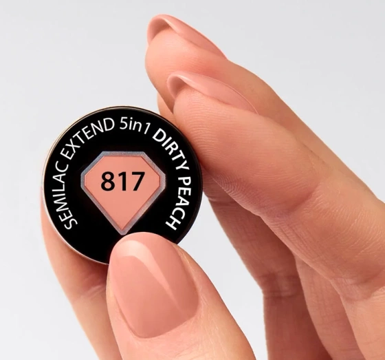 Kliknij na zdjęcie, aby je powiększyć SEMILAC EXTEND 5 IN 1 BASIS LACK TOP 817 DIRTY PEACH 7 ML