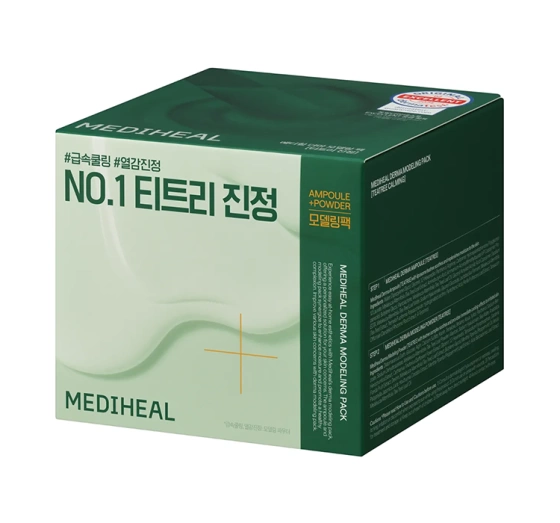 Kliknij na zdjęcie, aby je powiększyć Mediheal Derma Modeling Pack Teatree Calming Gesichtspflege-Set Algenmaske 28 g + Serum 2 ml