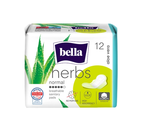 Bella Herbs Slipeinlagen mit Flügeln Aloe Vera 12 Stück