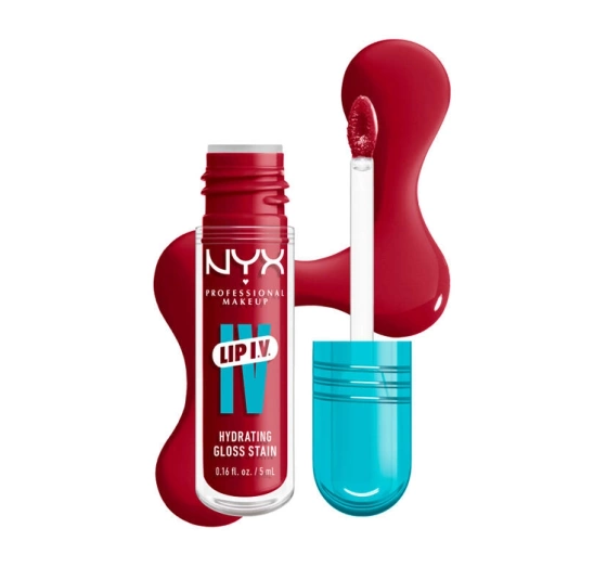 Kliknij na zdjęcie, aby je powiększyć NYX Professional Makeup Lip IV Hydrating Gloss Serum Lip Gloss 11 Red-Y. Set. Wet! 5 ml