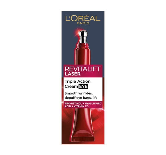 L'Oréal Paris Revitalift Laser X3 Anti-Aging-Creme mit Dreifachwirkung für die Augenpartie, 15 ml
