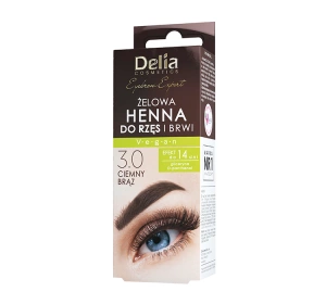DELIA WIMPERN- UND AUGENBRAUENHENNA IM GEL DUNKELBRAUN 3.0