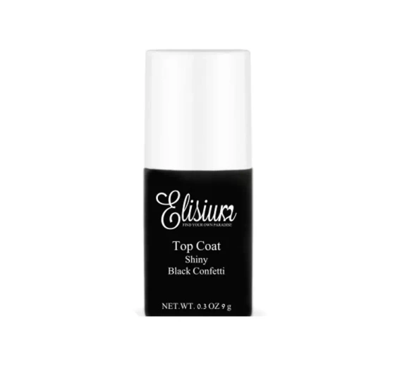 ELISIUM TOP COAT SHINY BLACK CONFETTI  9G