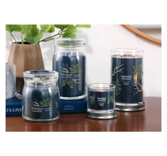 Kliknij na zdjęcie, aby je powiększyć Yankee Candle Signature Tumbler Große Duftkerze Bayside Cedar 567 g