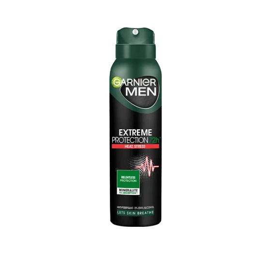 Kliknij na zdjęcie, aby je powiększyć GARNIER MEN EXTREME PROTECTION 72H ANTITRANSPIRANT SPRAY FÜR MÄNNER 150ML