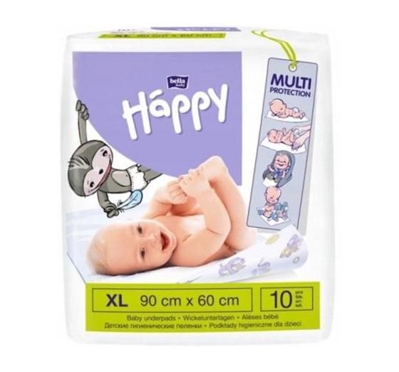 Kliknij na zdjęcie, aby je powiększyć Bella Baby Happy Hygienische Einmalunterlagen für Kinder XL 10 Stück