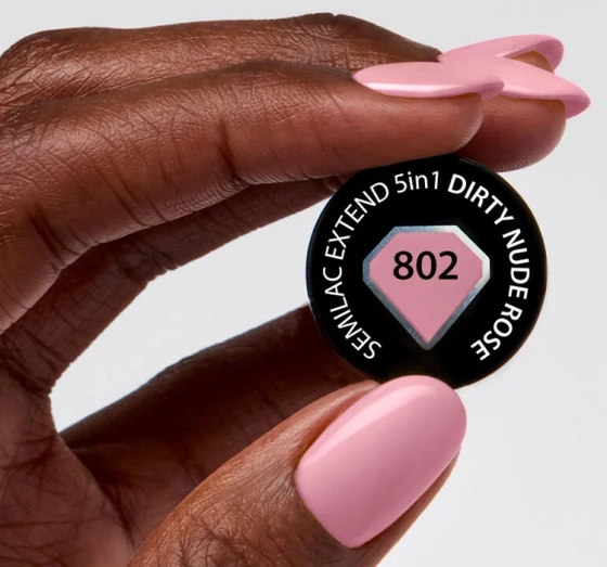 Kliknij na zdjęcie, aby je powiększyć SEMILAC EXTEND 5 IN 1 BASIS LACK TOP 802 DIRTY NUDE ROSE 7 ML
