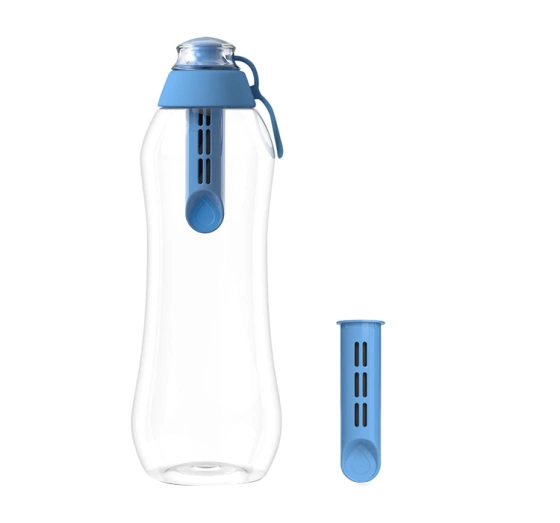 Kliknij na zdjęcie, aby je powiększyć Dafi Soft Wasserflasche 0,7 l Blau + 2 Aktivkohlefiltern