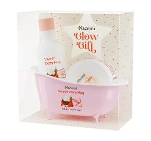 Nacomi Glow Gift Sweet Cozy Hug Geschenkset für Frauen Körperbutter Sweet Cozy Hug 100 ml + Duschgel Sweet Cozy Hug 300 ml