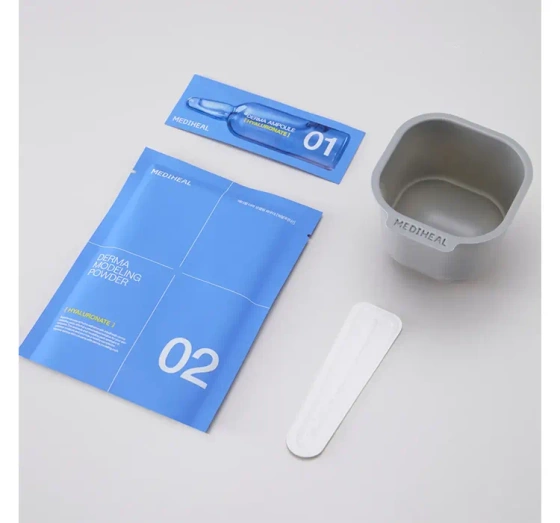 Kliknij na zdjęcie, aby je powiększyć Mediheal Derma Modeling Pack Hyaluronate Moisture Gesichtspflege-Set Algenmaske 28 g + Serum 2 ml
