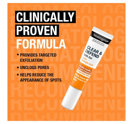 Neutrogena Clear&Defend SOS Gel 0,5% Salicylic Acid Anti-Pickel Gel 15 ml