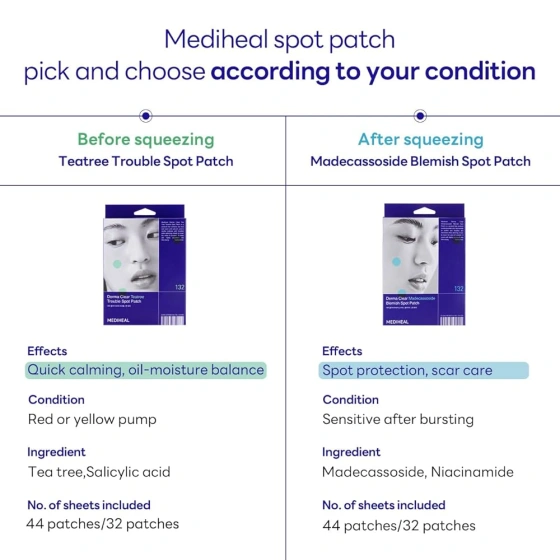 Mediheal Derma Clear Madecassoside Blemish Spot Patch Pickel-Pflaster 44 Stück