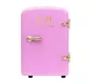 FLUFF MINI KOSMETIK KÜHLSCHRANK ROSA MIT GOLD LOGO