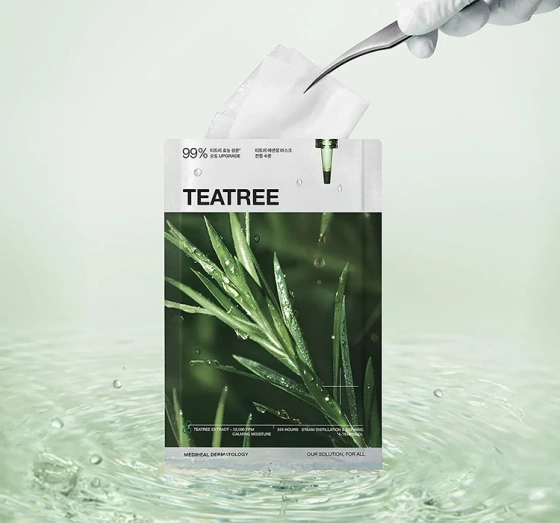 Kliknij na zdjęcie, aby je powiększyć Mediheal Teatree Essential Mask Calming Moisture Beruhigend-feuchtigkeitsspendende Tuchmaske 24 ml