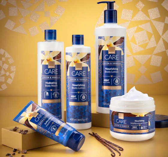 Kliknij na zdjęcie, aby je powiększyć Avon Care Duschgel Cocoa & Vanilla 500 ml