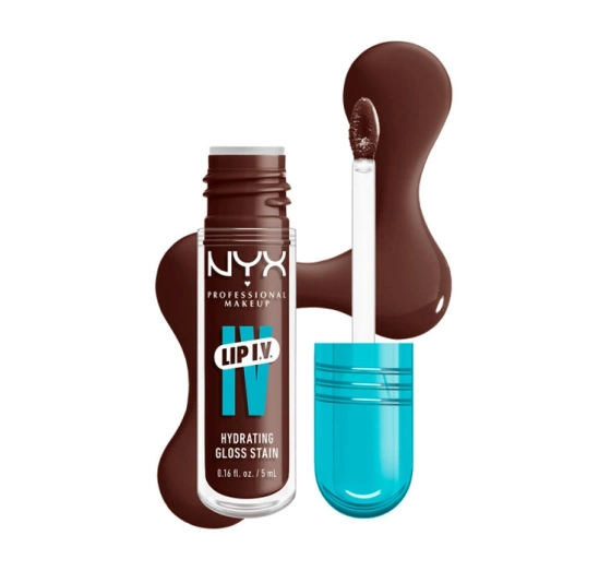 Kliknij na zdjęcie, aby je powiększyć NYX Professional Makeup Lip IV Hydrating Gloss Serum Lip Gloss 05 Mocha Me Wet 5 ml