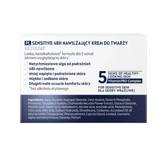 Kliknij na zdjęcie, aby je powiększyć NIVEA MEN SESITIVE FACE CREAM FEUCHTIGKETISSPENDENDE GESICHTSCREME 50ML