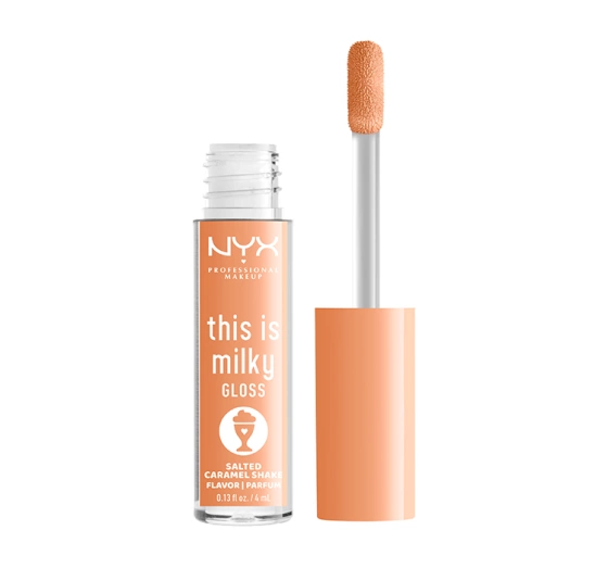 Kliknij na zdjęcie, aby je powiększyć NYX Professional Makeup This Is Milky Lipgloss 18 Salted Caramel Shake 4 ml