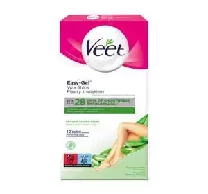 VEET EASY-GEL WACHSSTREIFEN ZUR EPILATION TROCKENER HAUT 12 STÜCK