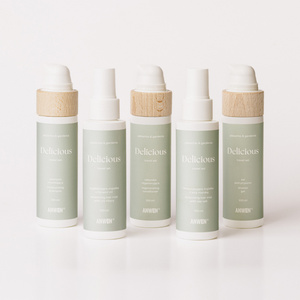 Anwen Delicious Travel Set: Feuchtigkeitsspendendes Haarshampoo Pistachio & Gardenia 100 ml