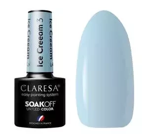 CLARESA SOAK OFF HYBRIDLACK ICE CREAM 3 5ML