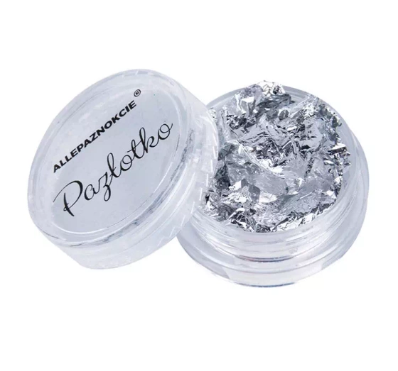 Kliknij na zdjęcie, aby je powiększyć FOLIE IN FLOCKEN ZUR NAGELDEKORATION NR. 1 SILBER 3G