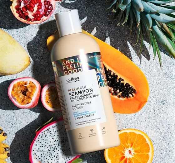 Kliknij na zdjęcie, aby je powiększyć SO!FLOW PEELENDES SHAMPOO FÜR LÄNGERE HAARFRISCHE 400ML