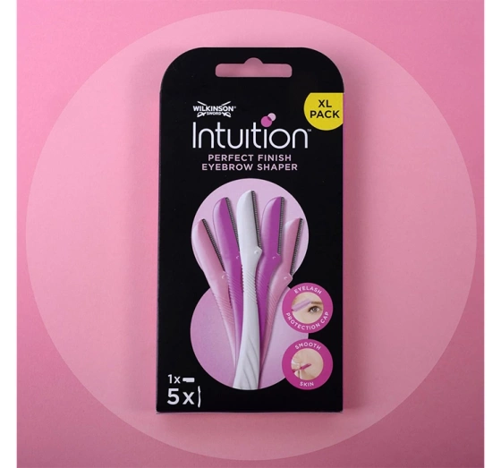 Kliknij na zdjęcie, aby je powiększyć WILKINSON SWORD INTUITION PERFECT FINISH EINWEGRASIERER FÜR AUGENBRAUEN UND GESICHT 5 STÜCK