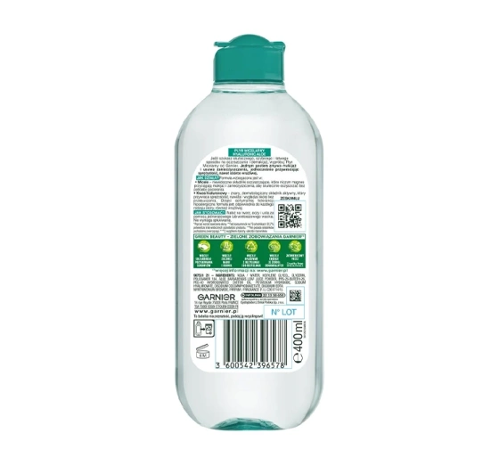 Kliknij na zdjęcie, aby je powiększyć GARNIER SKIN NATURALS HYALURONIC ALOE MIZELLENWASSER 400ML
