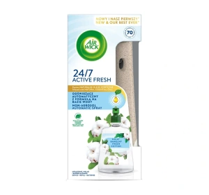 Air Wick 24/7 Active Fresh Set automatischer Lufterfrischer + Nachfüller Baumwollblüte