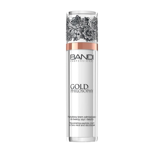 Kliknij na zdjęcie, aby je powiększyć BANDI PROFESSIONAL GOLD PHILOSOPHY PEPTYDOWY VERJÜNGENDE PEPTID-CREME FÜR GESICHT HALS UND DEKOLETTE 50ML