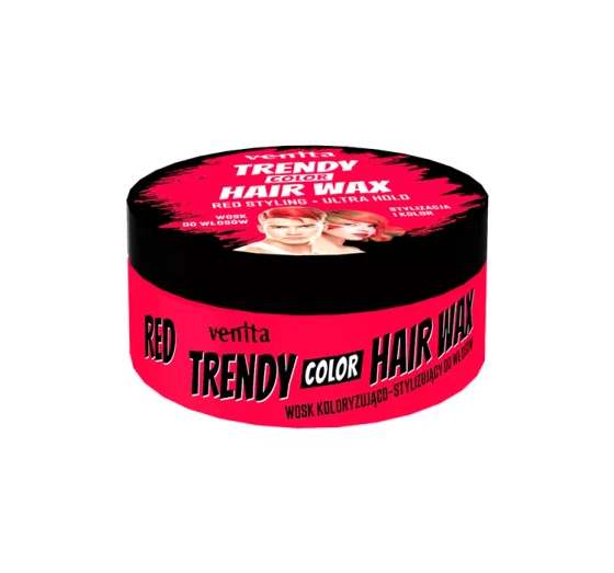VENITA TRENDY COLOR HAIR WAX – FARB- UND STYLINGWACHS FÜR DAS HAAR, ROT, 75 G
