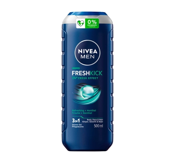 Kliknij na zdjęcie, aby je powiększyć NIVEA MEN FRESH KICK DUSCHGEL 500ML