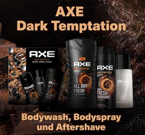 Kliknij na zdjęcie, aby je powiększyć AXE DARK GESCHENKSET FÜR MÄNNER GEL + DEODORANT + ASL