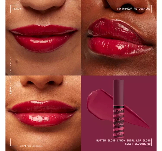 Kliknij na zdjęcie, aby je powiększyć NYX PROFESSIONAL MAKEUP FA LA LA L.A. LAND CANDY SWIRL LIPGLOSS 04 CANDY APPLE 8ML