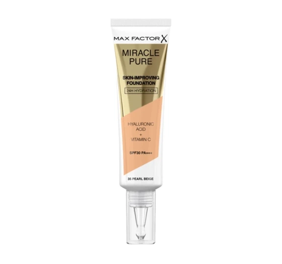 Max Factor Miracle Pure Foundation zur Verbesserung des Hautzustands 35 Pearl Beige 30ml