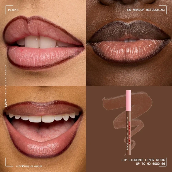Kliknij na zdjęcie, aby je powiększyć NYX Professional Makeup Lip Lingerie Wasserfester Lippenkonturenstift mit Tint 06 Up To No Good 1 ml