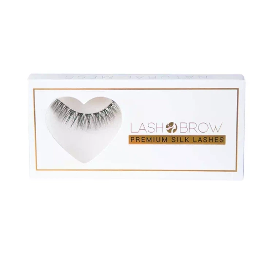 LASH BROW PREMIUM SILK LASHES NATURAL MESS KÜNSTLICHE WIMPERN 1 PAAR