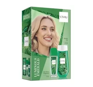 C-THRU LUMINOUS EMERALD DUFTSPRAY MIT ZERSTÄUBER 75ML + DUSCHGEL 250ML SET